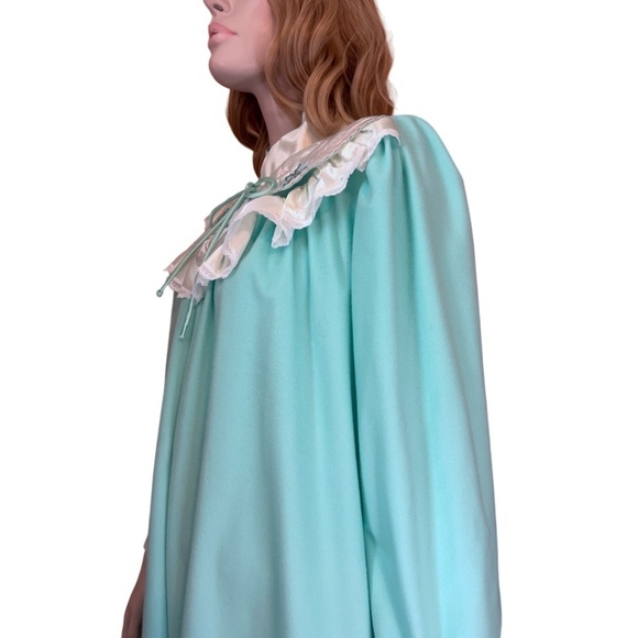 Vintage Apostrophe Fleece Dressing Gown Robe House Dress Coat ½ Front Zip Plush - Picture 9 of 16